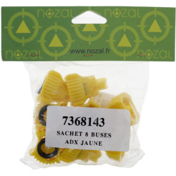 Oro įpurškimo antgalių rinkinys (8 vnt.) ADX 120° 02 geltonas ADX12002P008