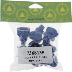 Oro įpurškimo antgalių rinkinys (8 vnt.) RDX 120° 03 mėlynas RDX12003P008