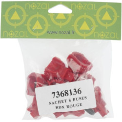 Oro įpurškimo antgalių rinkinys (8 vnt.) RDX 120° 04 raudonas RDX12004P008