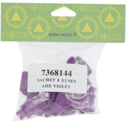 Oro įpurškimo antgalių rinkinys (8 vnt.) ADX 120° 025 violetinė ADX120025P008