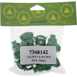 Oro įpurškimo antgalių rinkinys (8 vnt.) ADX 120° 015 žalias ADX120015P008