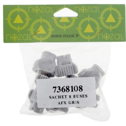 Plokščių vėduoklinių antgalių rinkinys (8 vnt.) AFX 120° 06 pilkas AFX12006P008