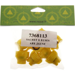 Plokščių vėduoklinių antgalių rinkinys (8 vnt.) ABX 80° 02 geltonas ABX8002P008