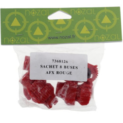 Plokščių vėduoklinių antgalių rinkinys (8 vnt.) AFX 120° 04 raudonas AFX12004P008