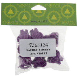 Plokščių vėduoklinių antgalių rinkinys (8 vnt.) AFX 120° 025 violetinė AFX120025P008