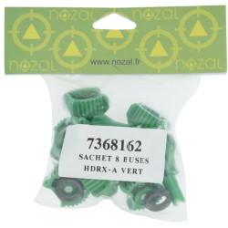 Oro įpurškimo antgalių rinkinys (8 vnt.) HDRX-A 120° 015 žalias HDRXA120015P008