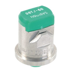 Dvigubas plokščias vėduoklinis antgalis DGTJ 110° 015 žalias nerūdijantis plienas TeeJet DGTJ60110015VS