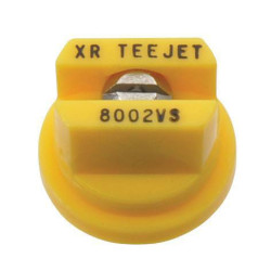 Plokščias vėduoklinis antgalis XR 80° 02 geltonas nerūdijantis plienas TeeJet XR8002VS