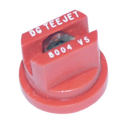 Plokščias vėduoklinis antgalis DG 80° 04 raudonas nerūdijantis plienas TeeJet DG8004VS