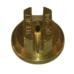 Plokščias vėduoklinis necentrinis antgalis OC 80° 4 žalvarinis TeeJet OC04