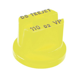 Plokščias vėduoklinis antgalis DG 110° 02 geltonas plastikinis TeeJet DG11002VP