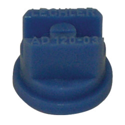 Plokščias vėduoklės formos antgalis AD 120° 03 mėlynas plastikinis Lechler AD12003POM