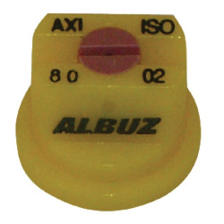 Plokščias vėduoklinis antgalis AXI 80° 02 geltonas keraminis Albuz AXI8002