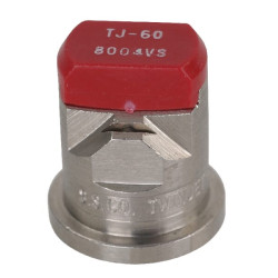 Dvigubas plokščias vėduoklinis antgalis TJ 80° 04 raudonas nerūdijantis plienas TeeJet TJ608004VS