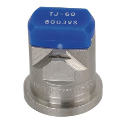 Dvigubas plokščias vėduoklinis antgalis TJ 80° 03 mėlynas nerūdijantis plienas TeeJet TJ608003VS