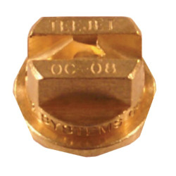 Plokščias vėduoklinis necentrinis antgalis OC 80° 8 žalvarinis TeeJet OC08