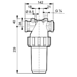 Slėginis filtras + flanšas 210 l 3269003
