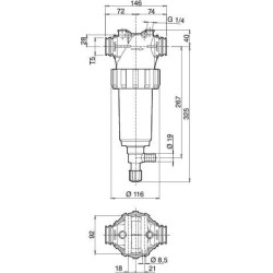 LINIJOS FILTRAS T5 SAVIVALDYKIS 50M 32621D3