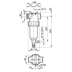 Filtras 1 1/2 colio 3282163