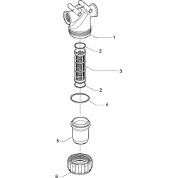 Linijos filtras 1" vidinis sriegis 32 mm, išorinis 3244042