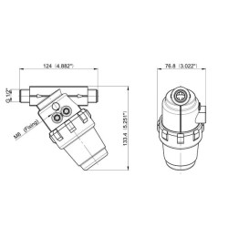 Pasviręs filtras 1/2"M 100 M 323024