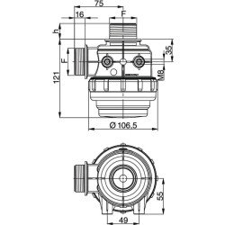 Siurbimo filtras 1 1/4" 60 l/min, 50 akių 3102053