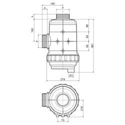Siurbimo filtras 3" 400-800 l/min, 80 akių 3190935