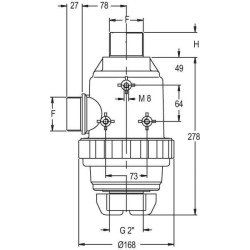 Siurbimo filtras 2"M 220 l/min 32 tinklelių 8092000GEO