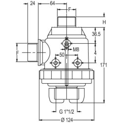Siurbimo filtras 1 1/4"M 120 l/min 50 tinklelio 8078001