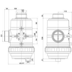 Siurbimo filtras 3"M 800 l/min 80 tinklelio 8101002