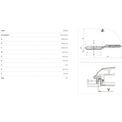 Atverčiamas dangtis D.455 plokščias paviršius su užraktu 356161