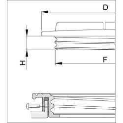 Bako dangtelis + surinkimo žiedas 455 mm 3516160