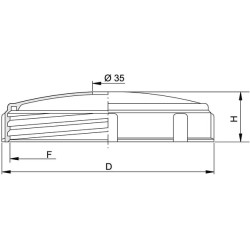 Apvalus dangtelis, 240 mm 354320