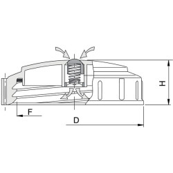 Dangtelis 6" C/W spyruoklinis alsuoklis 3542010
