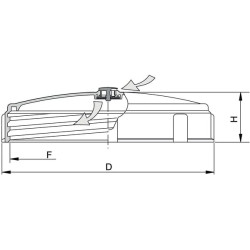 Bako dangtelis 240 mm varžtas 354220
