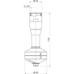Konteinerio skalavimo galvutė 1/2"F 510121AKB