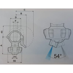 Rankinis užraktas 1/4 "npt d1" 1/2 f14 40869CN