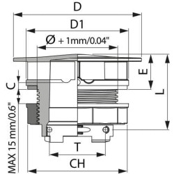 Apsauginė išleidimo anga T9F, pilnai sukomplektuota 229190