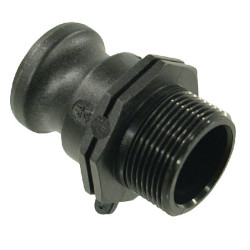 „Camlock“ tipo F tipo 1 1/4 colio išorinis sriegis, polipropilenas 18105F