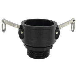 Camlock B tipo 3 colių išorinis sriegis 2 1/2 colio polipropilenas 18109B8