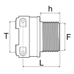Jungtis T6F 1" M sriegis 249064