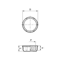 Uždengimo dangtelis, vidinis sriegis 2" 2102070