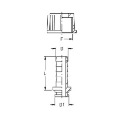 Žarnos antgalis 32 mm, skirtas 1 1/4 colio užveržiamai veržlei 8002303