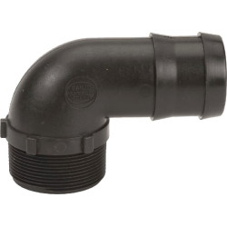 Žarnos jungtis 2" NPT išorinis sriegis x 2" 90° HB20090