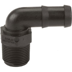 Žarnos jungtis 3/4" NPT išorinis sriegis x 3/4" 90° HB07590