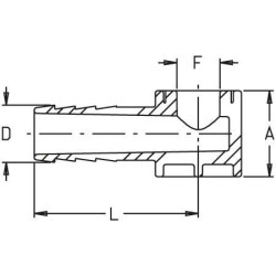Žarnos antgalis dvigubas 13 mm x 1/2 colio F 8294017