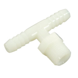 T formos jungtis 1 išorinis sriegis + 2 žarnos antgaliai 3/8" 33T38T