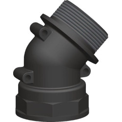 45° alkūninis vamzdis, 2 colių, vidinis/išorinis sriegis, 127077