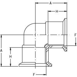 90° alkūnė 3/4" vidinis sriegis 8019201