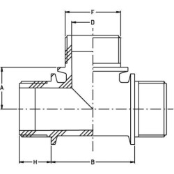 T formos jungtis 3x2" M 8027401